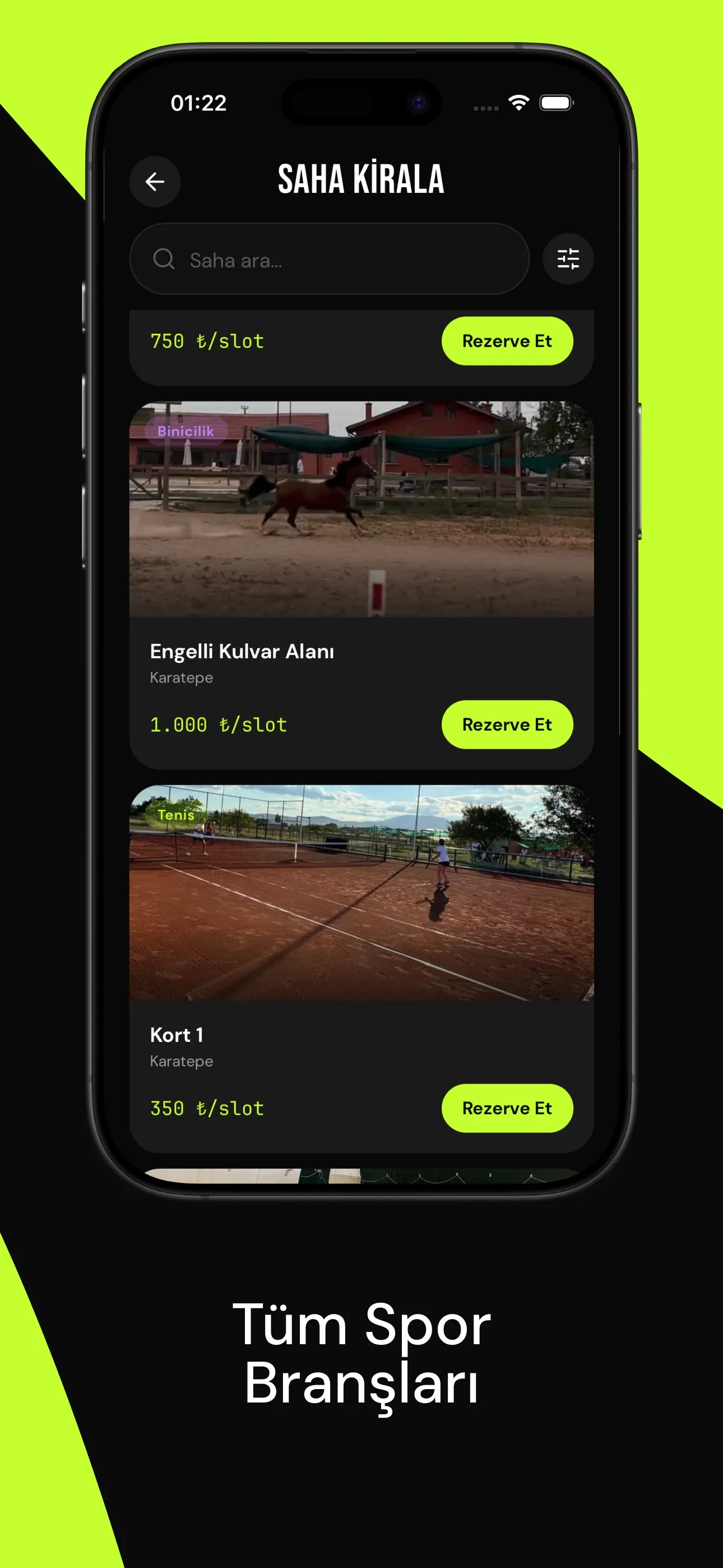 Book courts and pitches